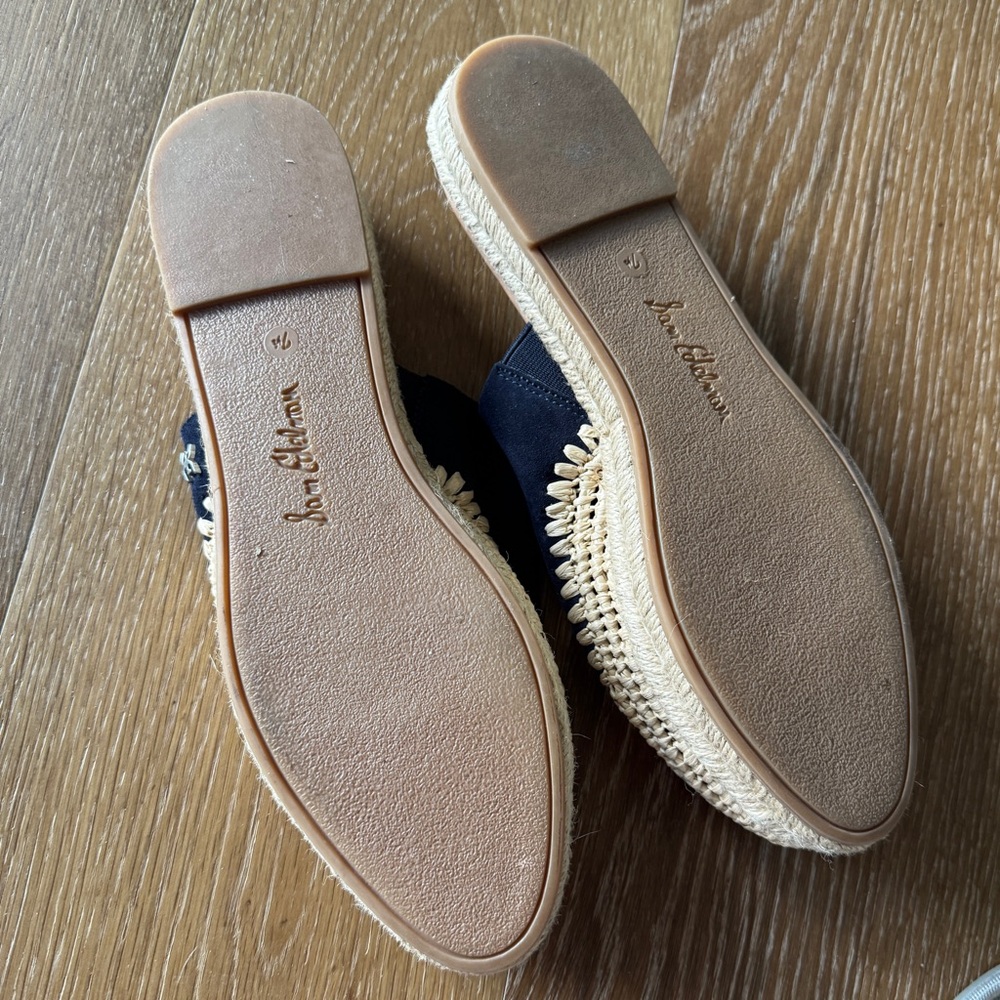 Sam Edelman “Austin” Navy Blue Suede Espadrille Mules Slides Shoes 7.5 - Picture 8 of 8